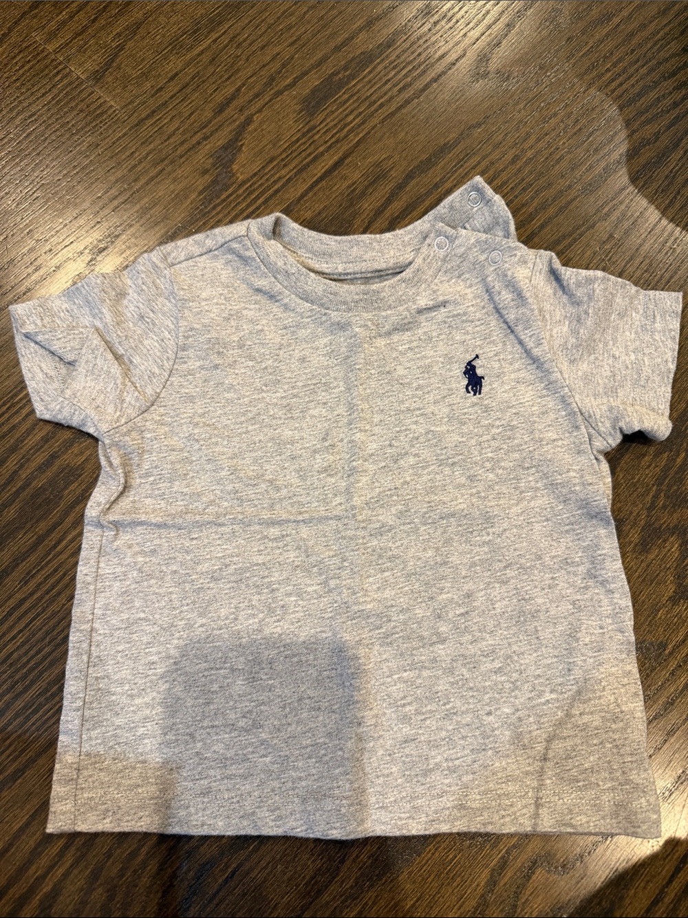 Polo by Ralph Lauren Heather Gray Short Sleeve Tee with Navy Pony